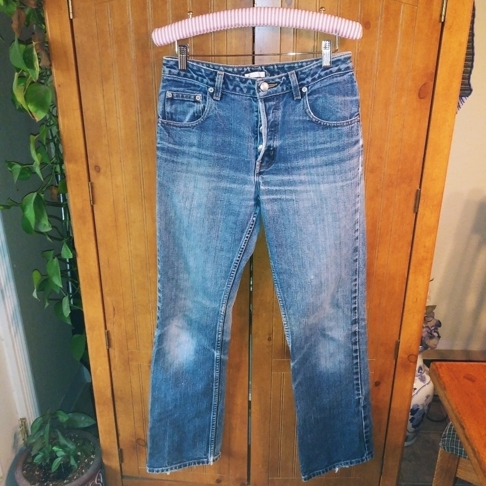 170 Halogen Button Fly Blue Denim Jeans